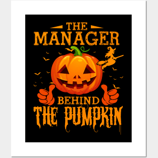 Mens The CHEF Behind The Pumpkin T shirt Funny Halloween T Shirt_MANAGER Posters and Art